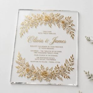 Acrylic Wedding Card